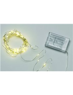 LUCI DI NATALE DECORATIVE 60 MICRO LED A BATTERIA