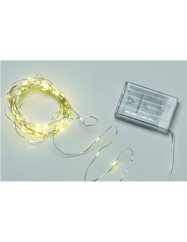 LUCI DI NATALE DECORATIVE 60 MICRO LED A BATTERIA