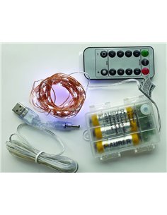 LUCI DI NATALE DECORATIVE 100 MICRO LED A BATTERIA 2