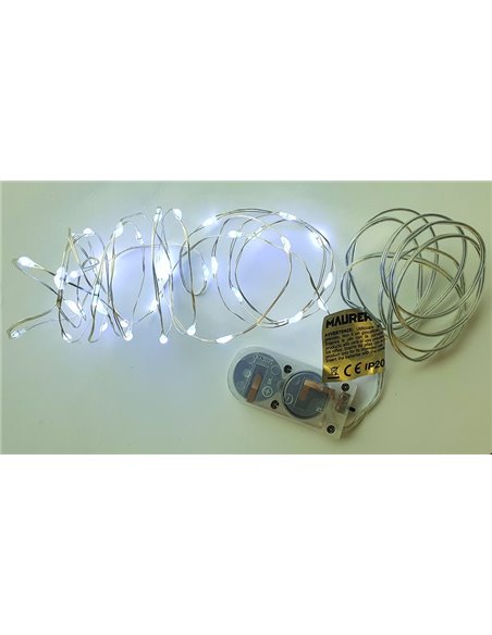 LUCI DI NATALE DECORATIVE 40 MICRO LED A BATTERIA