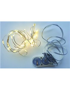 LUCI DI NATALE DECORATIVE 40 MICRO LED A BATTERIA 2