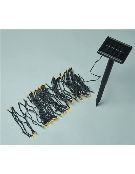 LUCI DI NATALE DECORATIVE 100 LED CON PANNELLO SOLARE