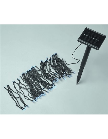 LUCI DI NATALE DECORATIVE 100 LED CON PANNELLO SOLARE