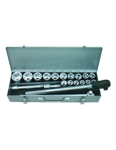 CASSETTA CHIAVI A BUSSOLA 3/4" - 21 PEZZI