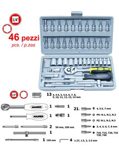 CASSETTA CHIAVI A BUSSOLA E BITS - 46 PEZZI 2