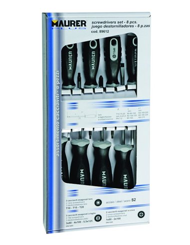 CACCIAVITE MANICO GRIGIO 8 PEZZI MISTI