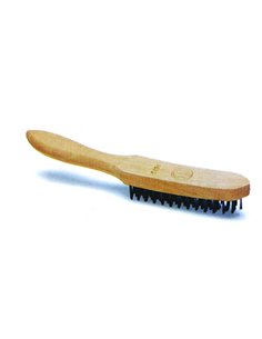 SPAZZOLA A MANO CURVA MANICO LEGNO