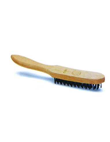 SPAZZOLA A MANO CURVA MANICO LEGNO