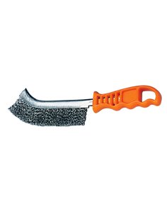 SPAZZOLA A MANO CURVA FILO ACCIAIO INOX 304