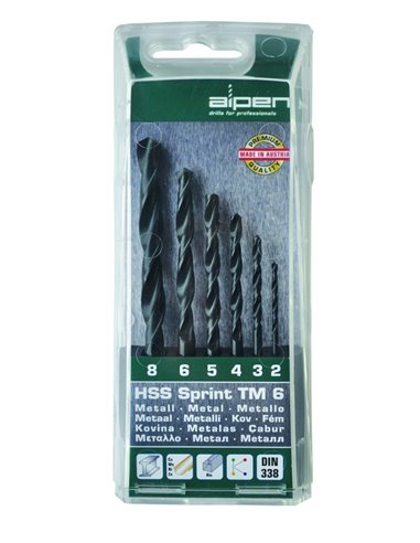 ASSORTIMENTO 6 PEZZI PUNTE HSS SPRINT METAL