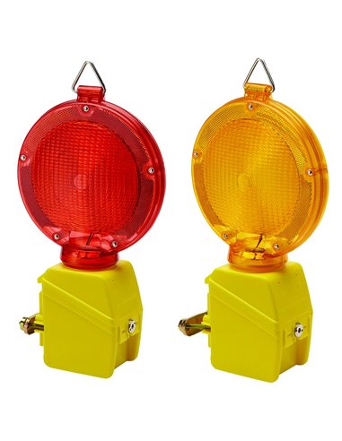 LAMPADA STRADALE CON LED MONOPILA COLORE GIALLO
