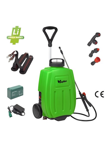 POMPA A SPALLA CON CARRELLO BATTERIA A LITIO - 12V - 8AH