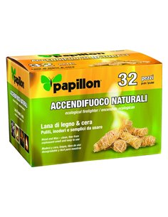 ACCENDIFUOCO ECOLOGICO 24 PAGLIETTE LEGNO/CERA