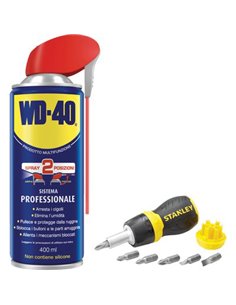LUBRIFICANTE SPRAY WD-40 PROFESSIONALE + STANLEY ML 400